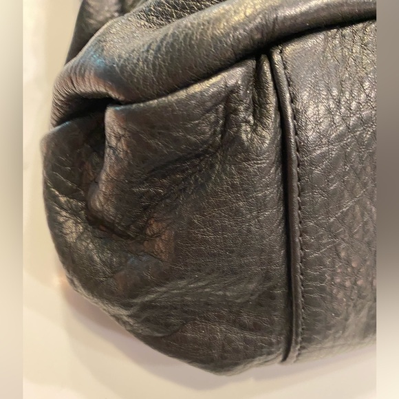 B Makowsky Black Leather Hobo Shoulder Bag - Picture 9 of 16